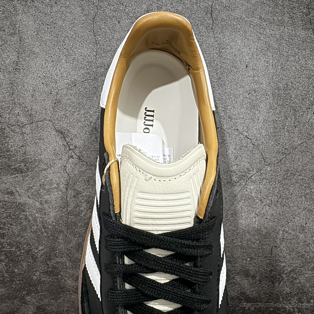 纳帕软皮版 JJJJound x AD Originals Samba Classic”Studded Pack Black”桑巴舞系列绅士德训足球风百搭低帮休闲运动板鞋 联名黑白 ID8707