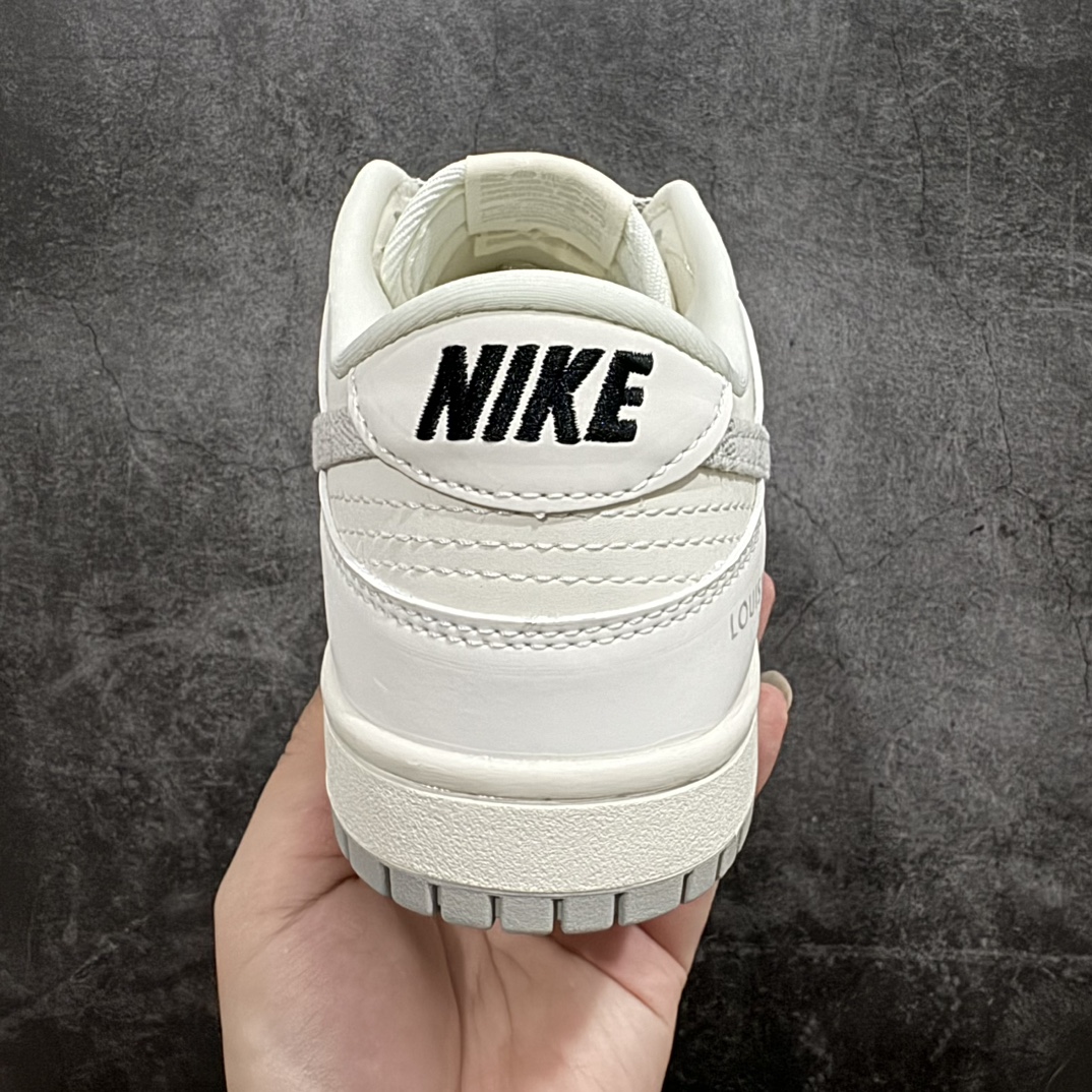 定制版NikeSBDunkLowxLouisVuitton白浅灰纯原大厂出品极力推荐原装头层材料独家版型