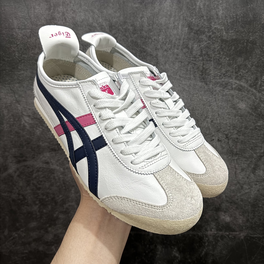 【PH纯原】Asics Onitsuka Tiger MEXICO 66 亚瑟士鬼冢虎复古经典板鞋n印尼厂Oem原单材料 除成型在PT外n其余全部客供材料 淘宝B级代购店铺内供💯n四联官方吊牌 乳胶组合鞋垫、羊皮纸质中底 不用宰手买专柜 这里满足你👊🏼 全新工厂开发 一线品质 全部原鞋一比一开发  货号：DL408-9001 Size：36-46 全码出货 编码：T1230250-鞋库