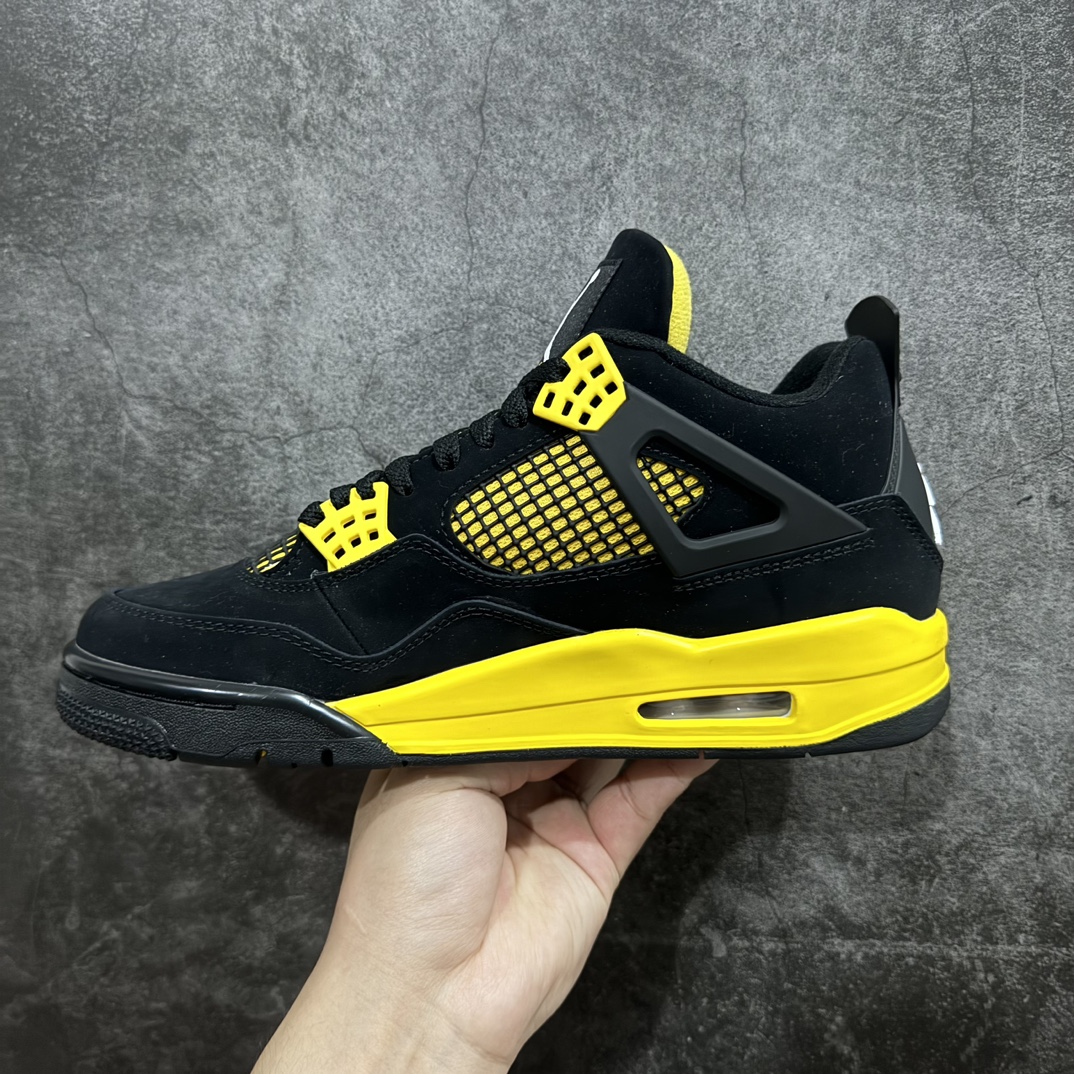 GAT原厂皮版男女码AirJordan4SE黑黄雷公货号DH6927-017耗时多个月开发鞋型细节基本没