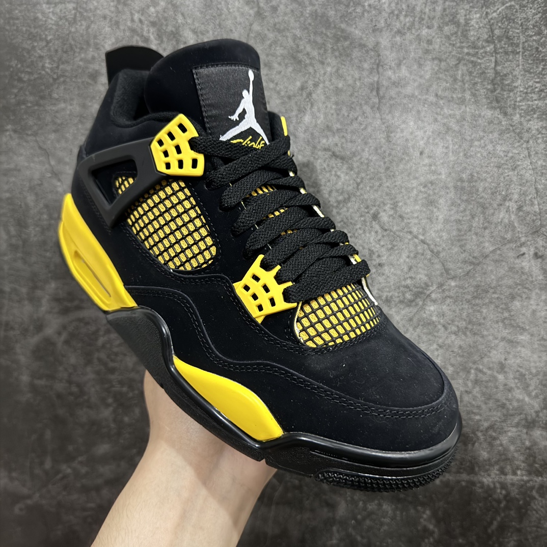 GAT原厂皮版男女码AirJordan4SE黑黄雷公货号DH6927-017耗时多个月开发鞋型细节基本没