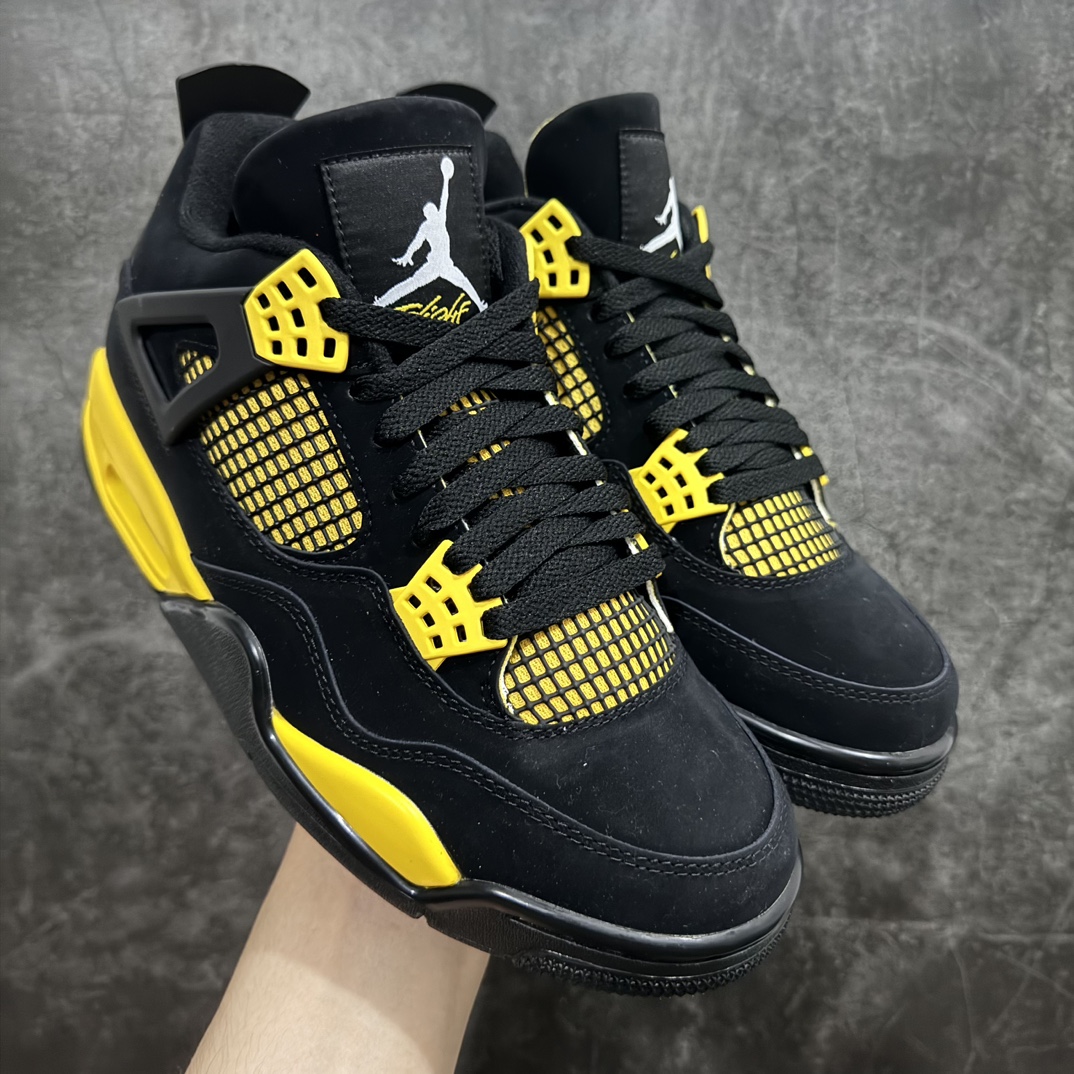 GAT原厂皮版男女码AirJordan4SE黑黄雷公货号DH6927-017耗时多个月开发鞋型细节基本没