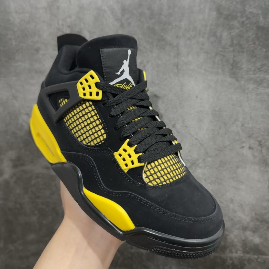 GAT原厂皮版男女码AirJordan4SE黑黄雷公货号DH6927-017耗时多个月开发鞋型细节基本没