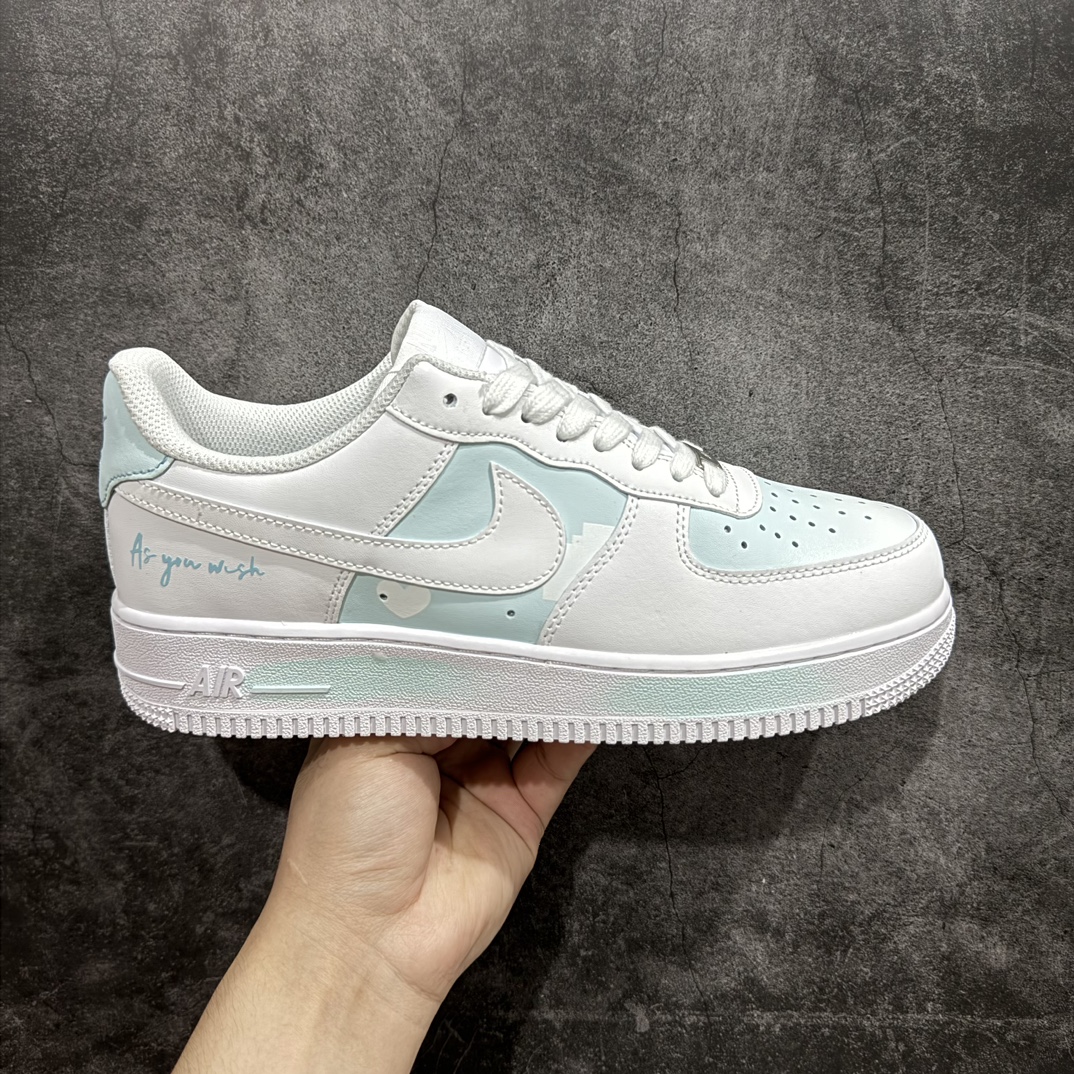 官方爆款定制二次元主题NikeAirForce1Low07A8系列蓝天白云喷绘空军一号低帮休闲板鞋定制皮