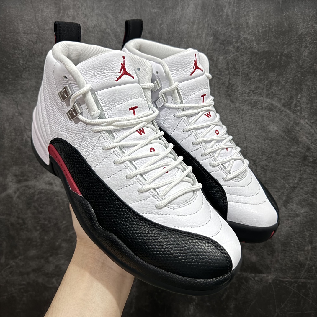 顶级AirJordanAJ12Retro白黑红货号CT8013-162原楦原纸板开发原汁原味12代鞋型进