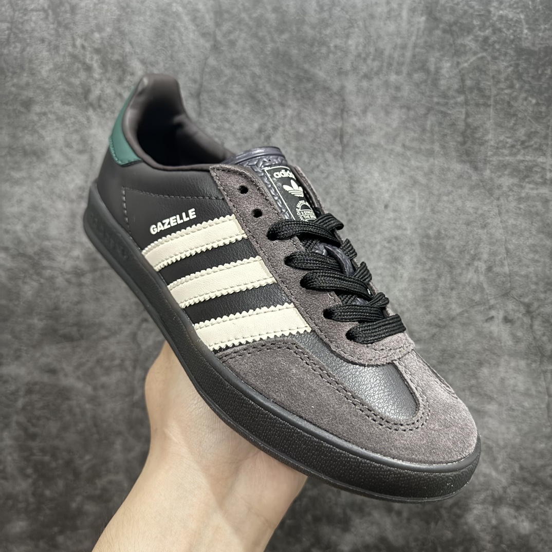 正确版本AdidasOriginalsGazelleIndoor防滑低帮T头德训鞋GZ复古系列棕色IH0