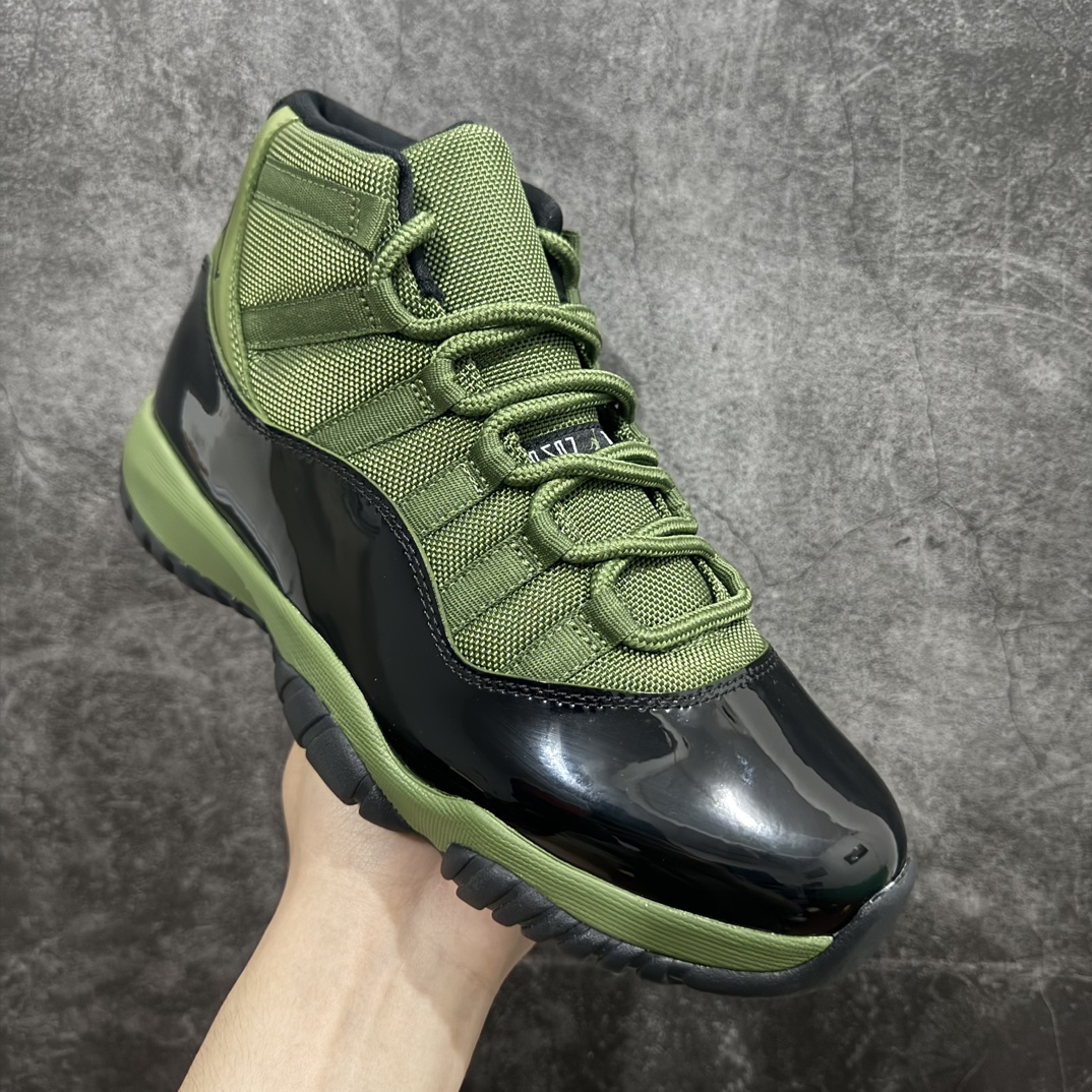 外贸版AirJordan11AJ11黑绿高帮篮球鞋CT8012-300外贸大厂纯原出品采购原装碳纤原纸板