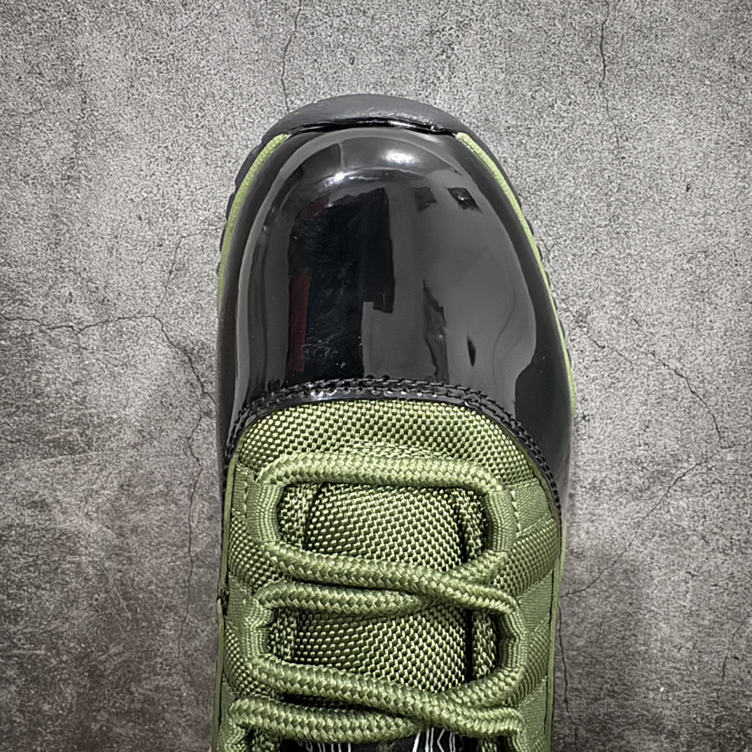 外贸版AirJordan11AJ11黑绿高帮篮球鞋CT8012-300外贸大厂纯原出品采购原装碳纤原纸板