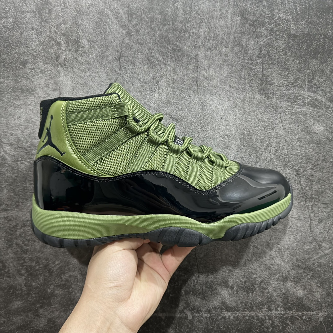 外贸版AirJordan11AJ11黑绿高帮篮球鞋CT8012-300外贸大厂纯原出品采购原装碳纤原纸板