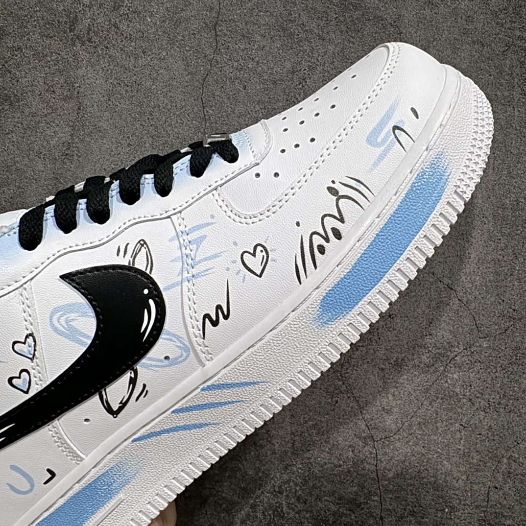 定制版 Nk Air Force 1'07 Low 二次元主题 彼岸情书 白蓝喷绘 空军一号低帮休闲板鞋 CW2288-111