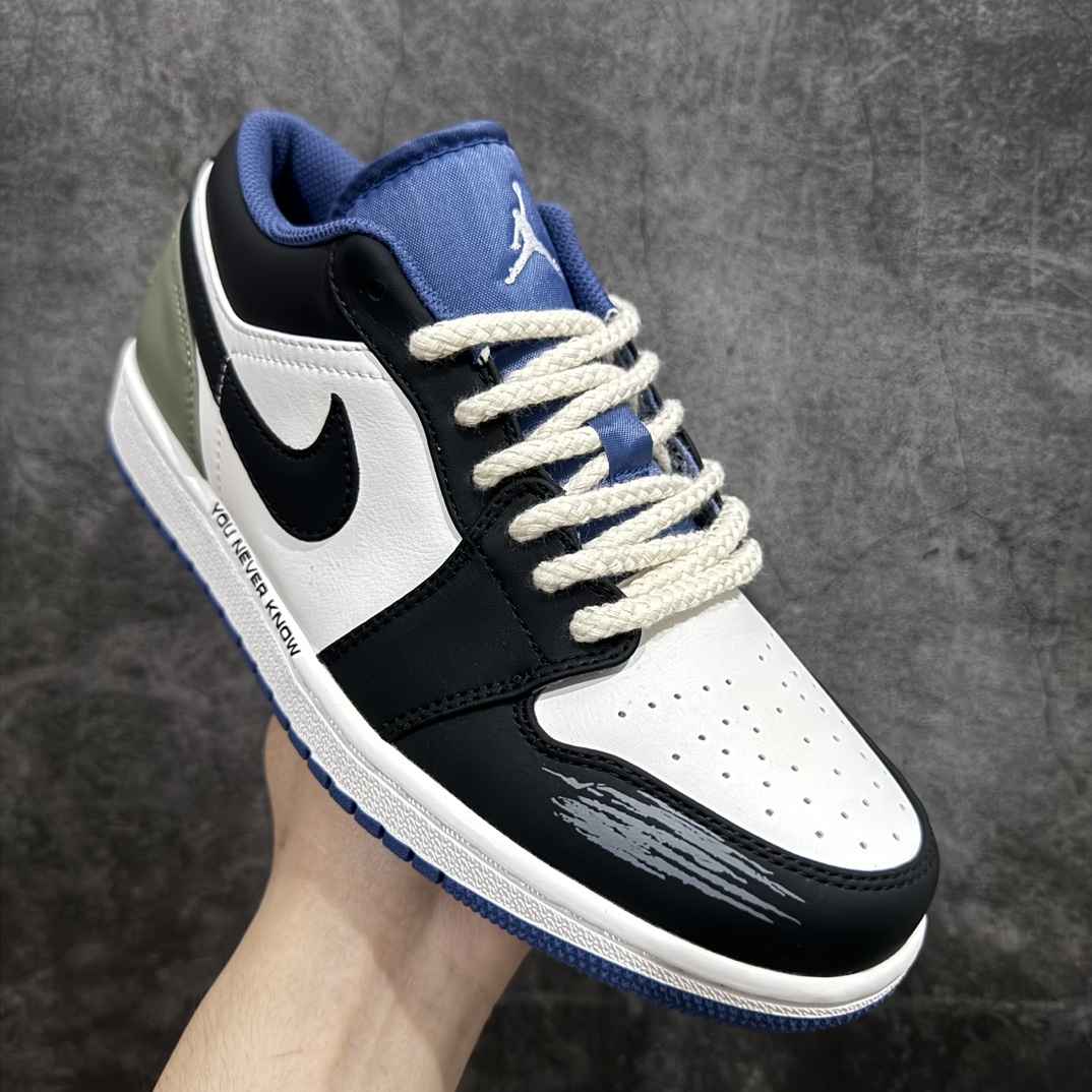 定制球鞋AirJordan1Low原野考拉制造黑绿官方同步新色原装级产物拒绝公底立体鞋型细节完美高清洁度