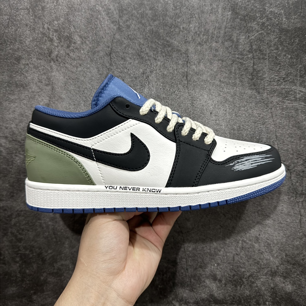 定制球鞋AirJordan1Low原野考拉制造黑绿官方同步新色原装级产物拒绝公底立体鞋型细节完美高清洁度