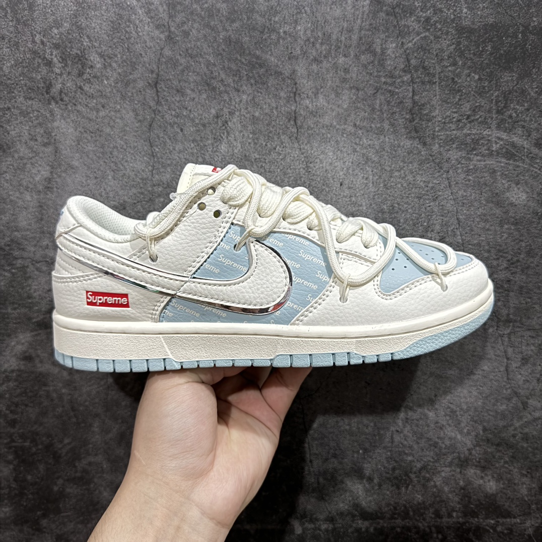 定制版NikeSBDunkLowxSupreme白天蓝绑带纯原大厂出品极力推荐原装头层材料独家版型蒸餾加