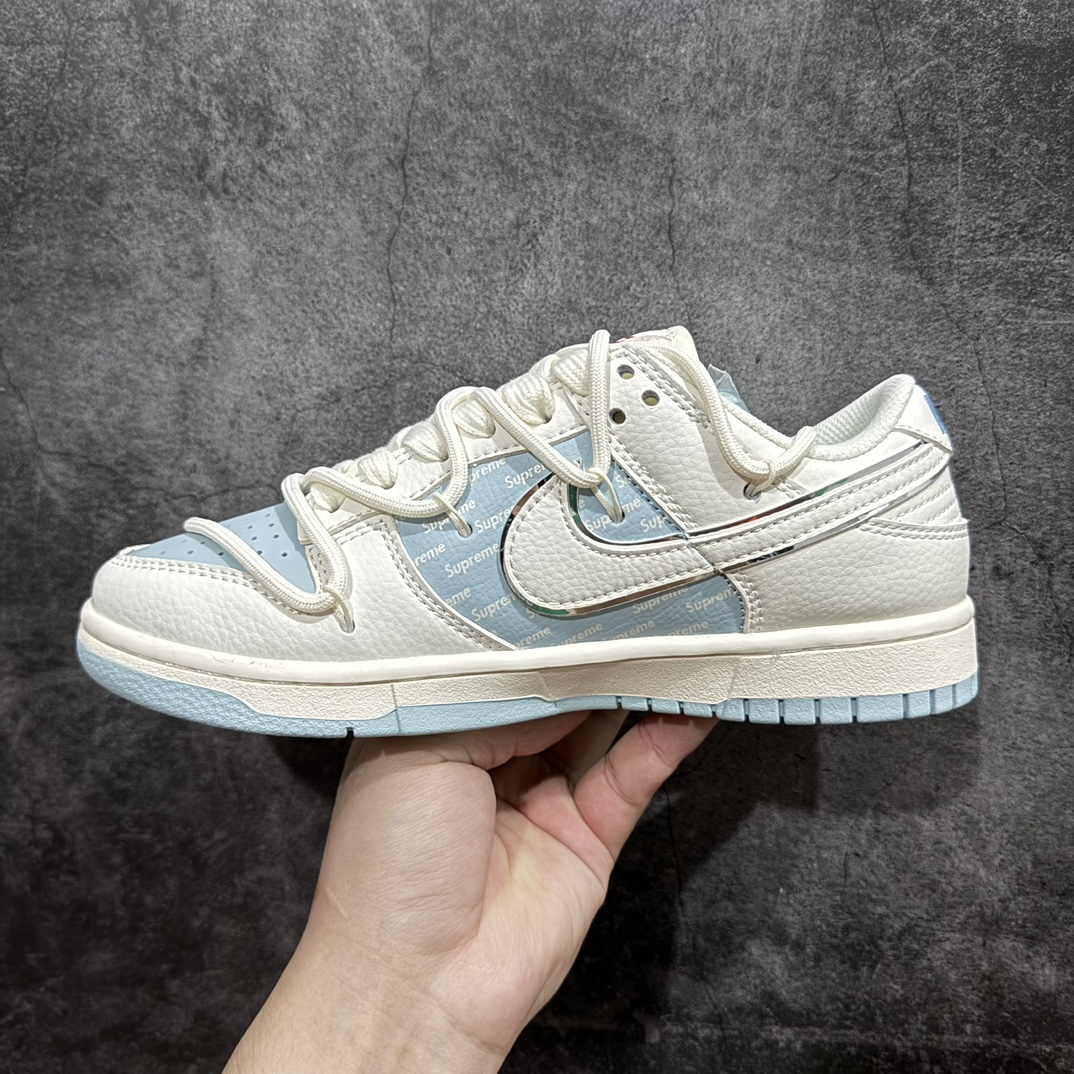 定制版NikeSBDunkLowxSupreme白天蓝绑带纯原大厂出品极力推荐原装头层材料独家版型蒸餾加