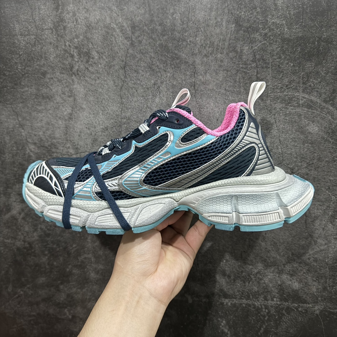 纯原BALENCIAGA3XLSneakers巴黎世家十代网布系带低帮走秀复古老爹鞋全套原纸板楦头开发最