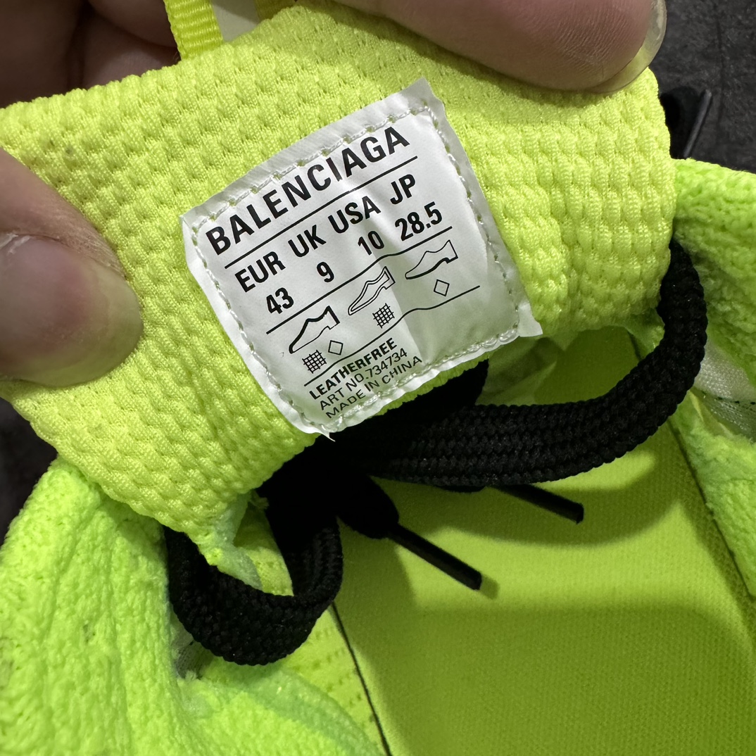 纯原BALENCIAGA3XLSneakers巴黎世家十代网布系带低帮走秀复古老爹鞋灰绿色全新版本全新顶