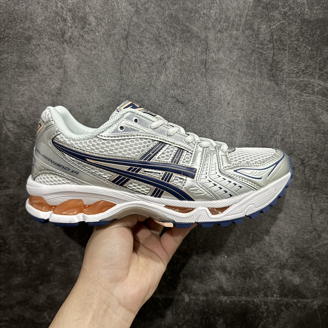 【FA版本】Asics Gel-Kayano 14 亚瑟士K14 潮流 复古 減震防滑耐磨 低帮 跑步鞋n目前国外热度非常爆炸的系列市场唯一系列做齐的工厂原装纸板楦头开发独家私模五层组合大底原厂定制缓震硅胶加持 原盒原配 官方四联吊牌n一比一同步原鞋工艺和用料n后跟一样采用了GEL缓震胶整体系列设计非常的科技感！n锻炼跑步的同时让你一样时尚百搭！ 尺码：36-45 编码：NM250280-鞋库