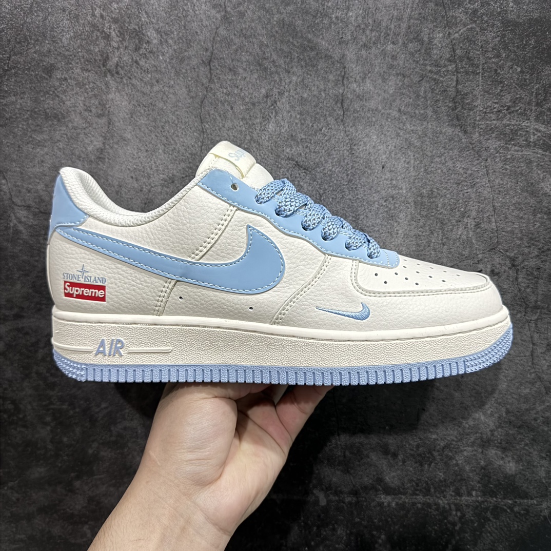 定制版 Nk Air Force 1'07 Low Supreme 石头岛联名-天青色 空军一号低帮休闲板鞋 BB9599-205