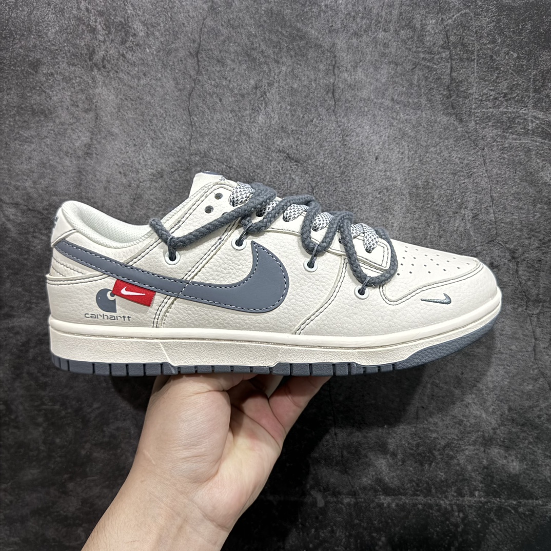 定制版 Nk SB Dunk Low 卡哈特联名-绑带灰勾 周年高端定制 低帮休闲板鞋 SJ2068-266