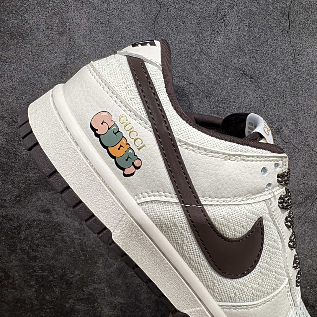 定制版 Gucci x Nk SB Dunk Low 联名 周年高端定制 低帮休闲板鞋 DQ1098-375