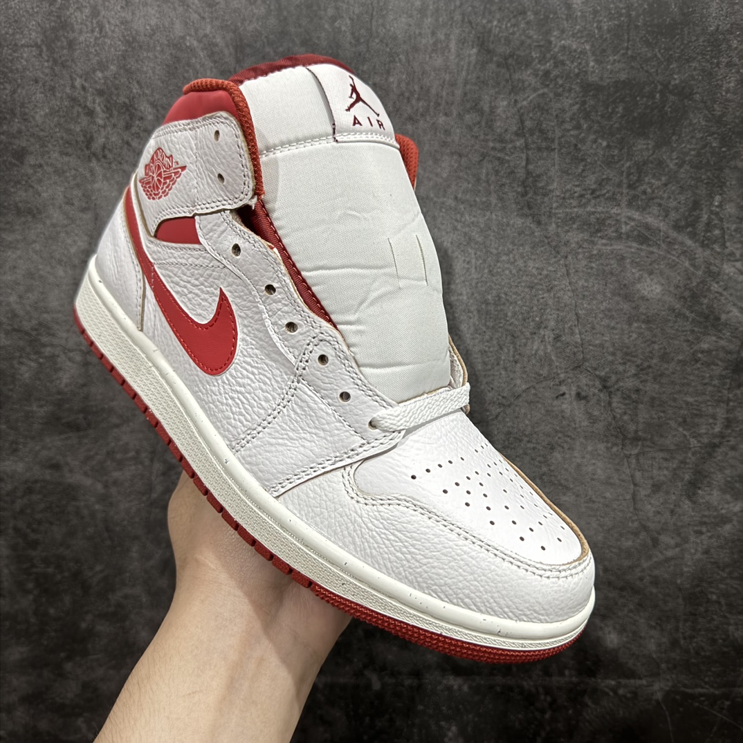 纯原AirJordanAJ1Mid中帮白红FJ3458-160终端优势供应市面中低帮最具代表性版本没有之