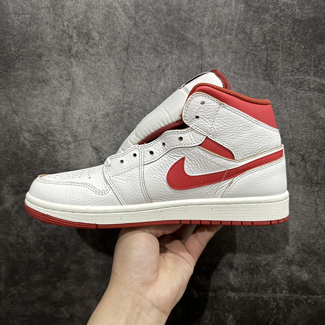 纯原AirJordanAJ1Mid中帮白红FJ3458-160终端优势供应市面中低帮最具代表性版本没有之