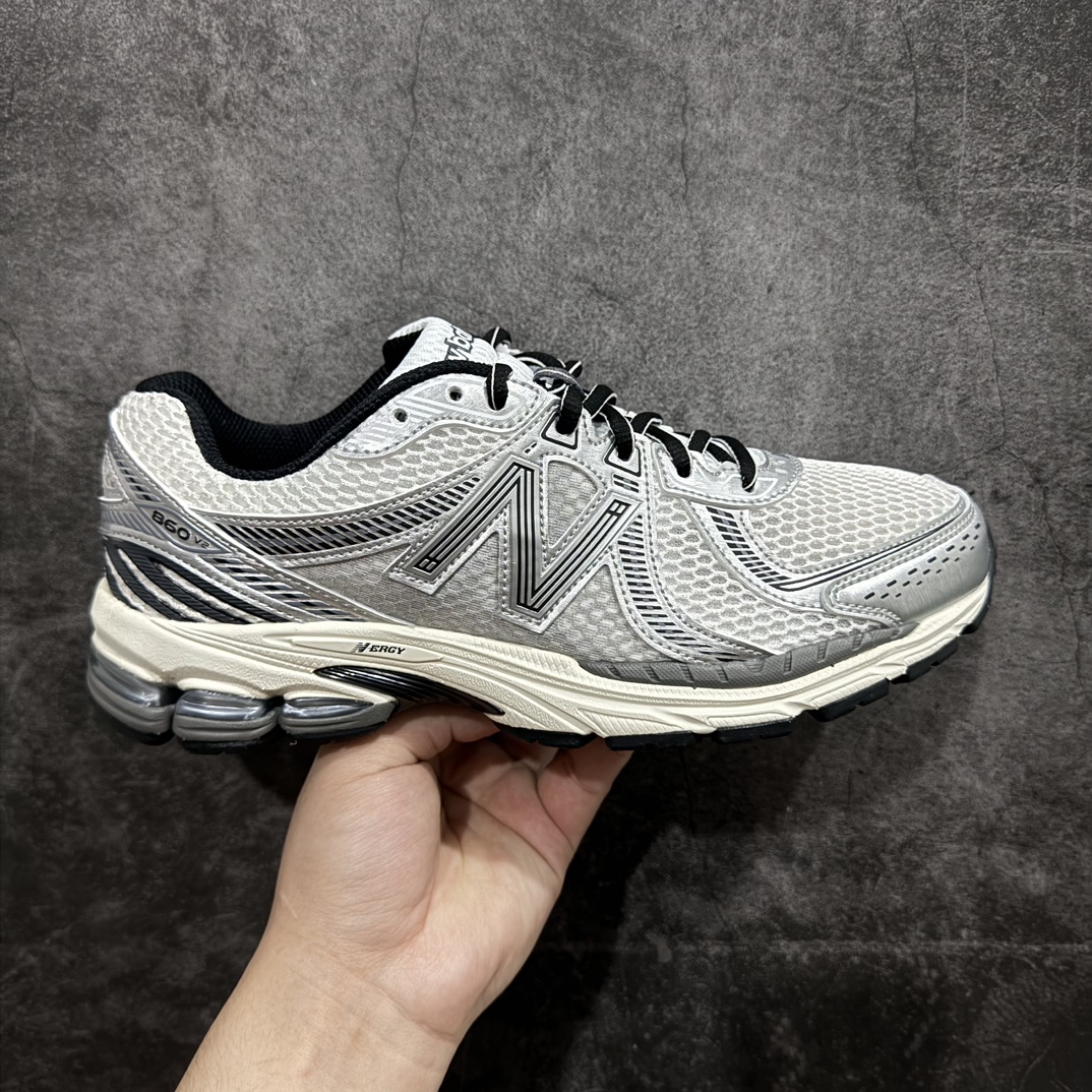 纯原版NewBalanceNB860V2防滑耐磨低帮跑步鞋灰银市场唯一正确组合底非市场涂漆描边大底区别任