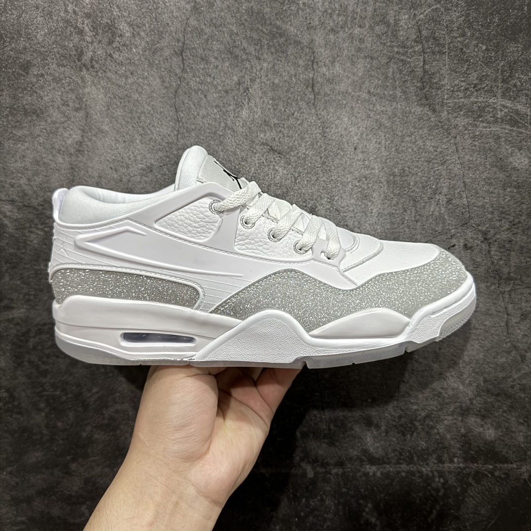 纯原版 Air Jordan AJ4 RM 重制版低帮复古篮球鞋 白银满天星 HQ3441-111