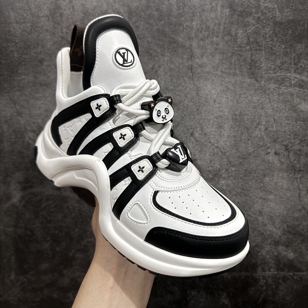 图片[3]-【广东纯原版本】Louis Vuitton Archlight Sneakers lv真皮拼色减震运动弓型舞蹈复古走秀老爹运动鞋n原装配件5D效果礼盒及全套原装配件包装物n支持感应NFC官网跳转n雪梨形超软沙绒纸团+细节制造精品n采用头层小牛皮革饰片n独立开发TPU回弹中底n组合TPR耐磨外底n超软皮内里脚垫 尺码：35-39 编码：HH500520-鞋库