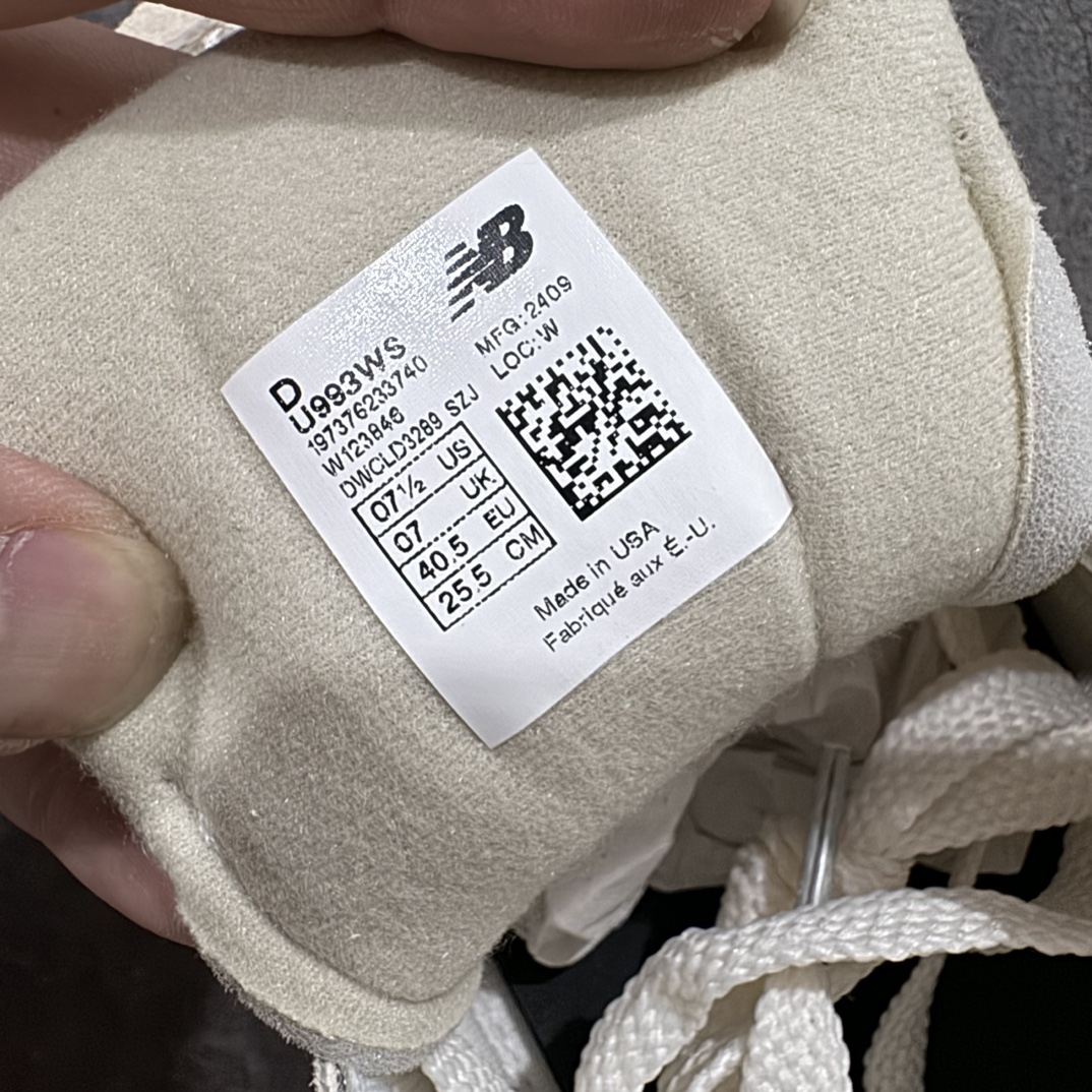 NewBalanceU993WS新百伦NB993总统复古慢跑鞋米白正确3M反光细节原楦原纸版开发正确6层