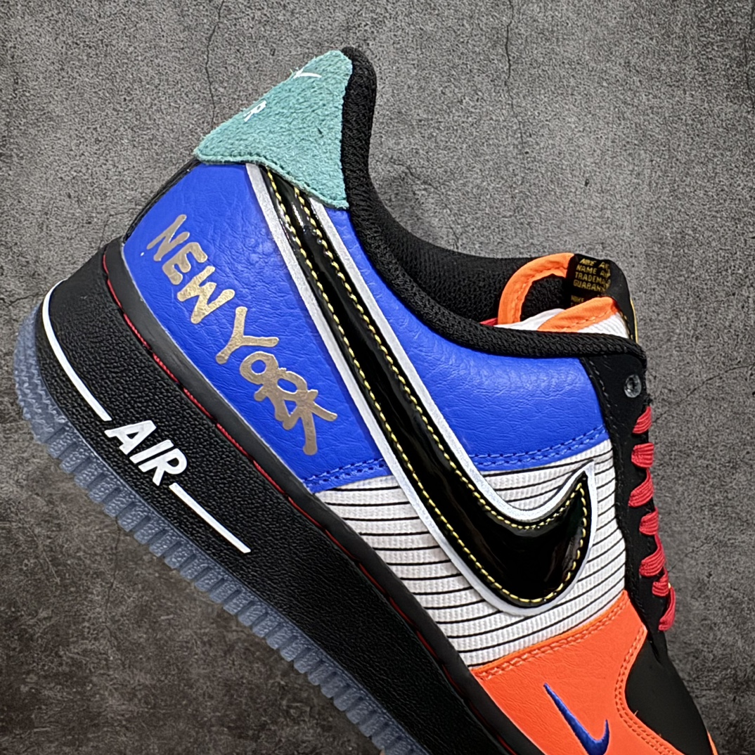 纯原版NikeAirForce1Mid“WhatTheNYC”纽约尼克斯城市限定NBA豪门纽约尼克斯的橙