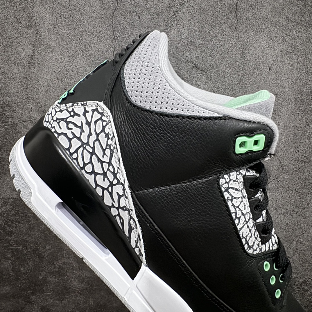 原厂版 Air Jordan 3 Retro”Green Glow” AJ3 乔丹3代黑绿 CT8532-031