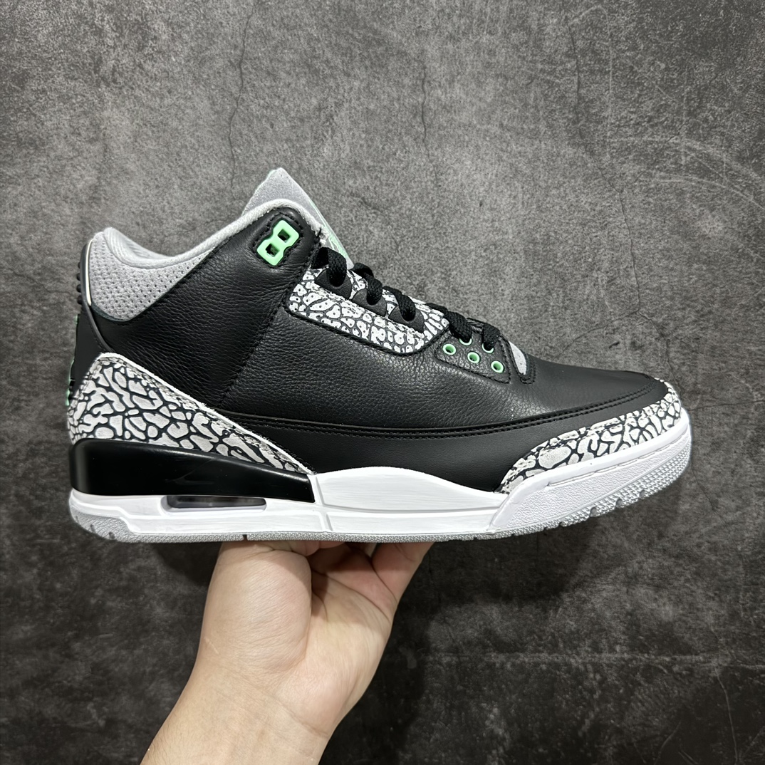 原厂版 Air Jordan 3 Retro”Green Glow” AJ3 乔丹3代黑绿 CT8532-031