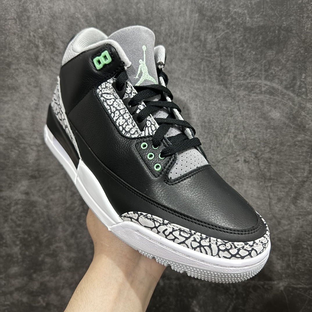 原厂版 Air Jordan 3 Retro”Green Glow” AJ3 乔丹3代黑绿 CT8532-031