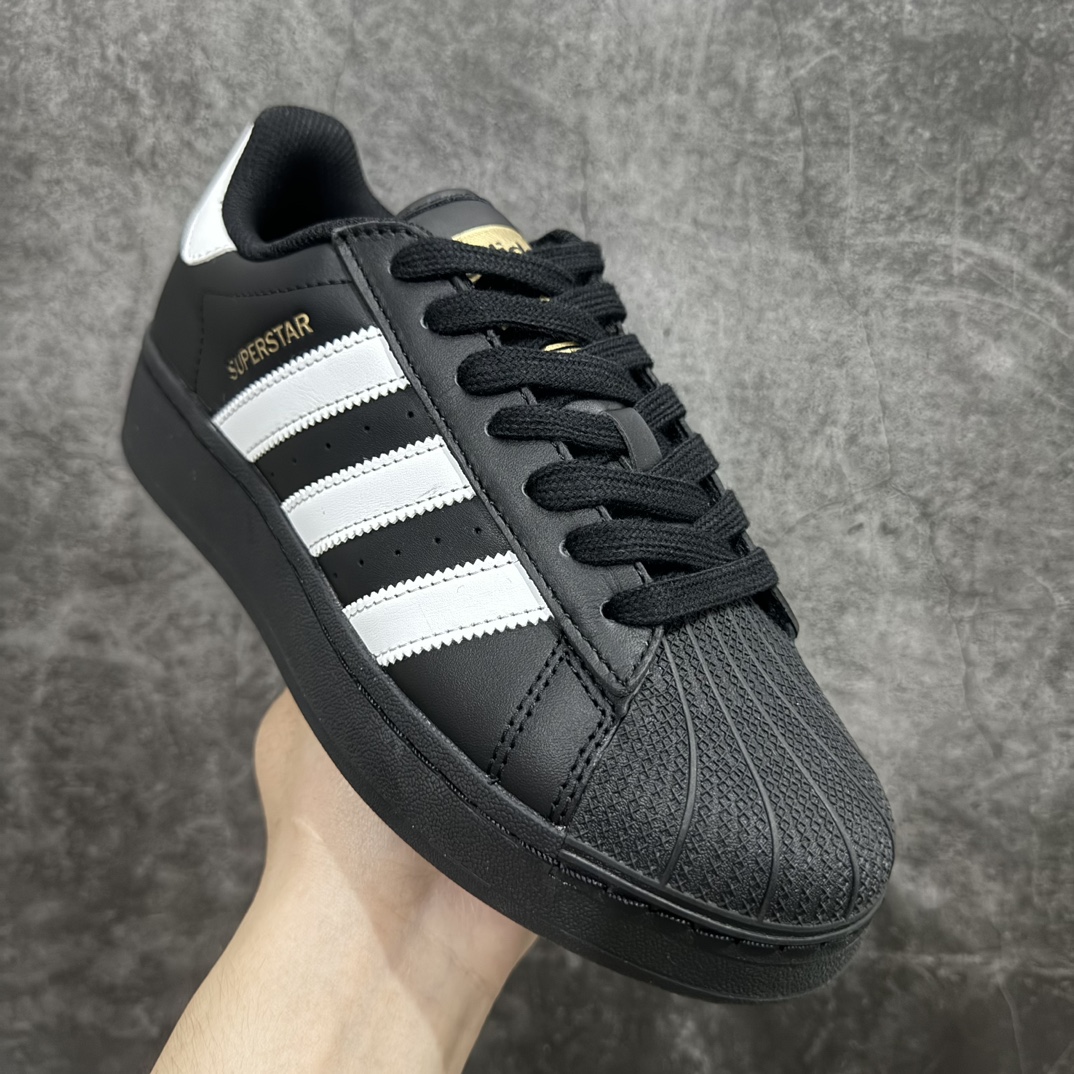 DT纯原AdidasSuperstarXLG阿迪金标贝壳头厚底款低帮休闲板鞋IG9777市售顶级版平台充