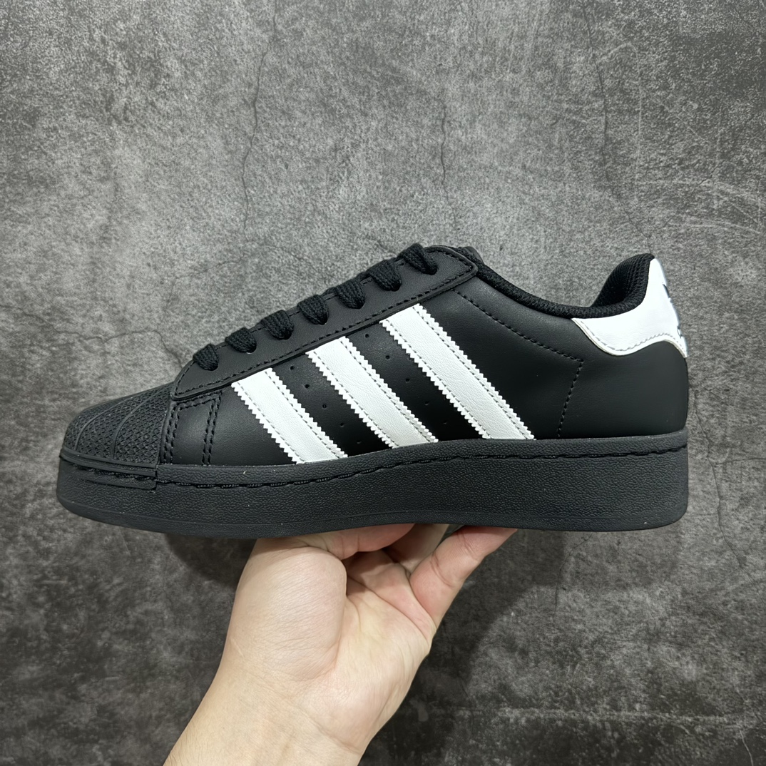 DT纯原AdidasSuperstarXLG阿迪金标贝壳头厚底款低帮休闲板鞋IG9777市售顶级版平台充