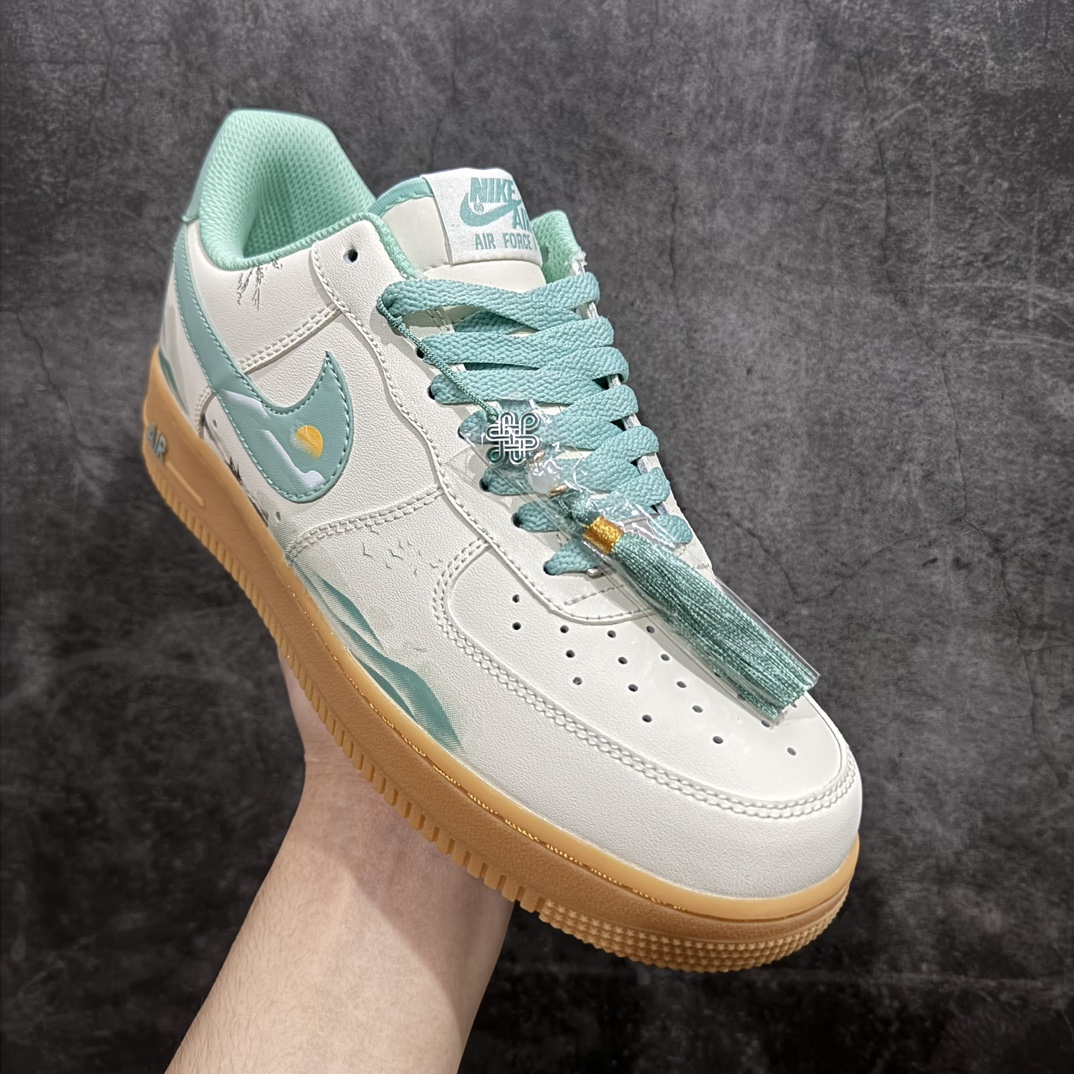 定制版 Nike Air Force 1 Low “青山翠”“Green hill” 国潮风格 青山翠影连 XC2351-550