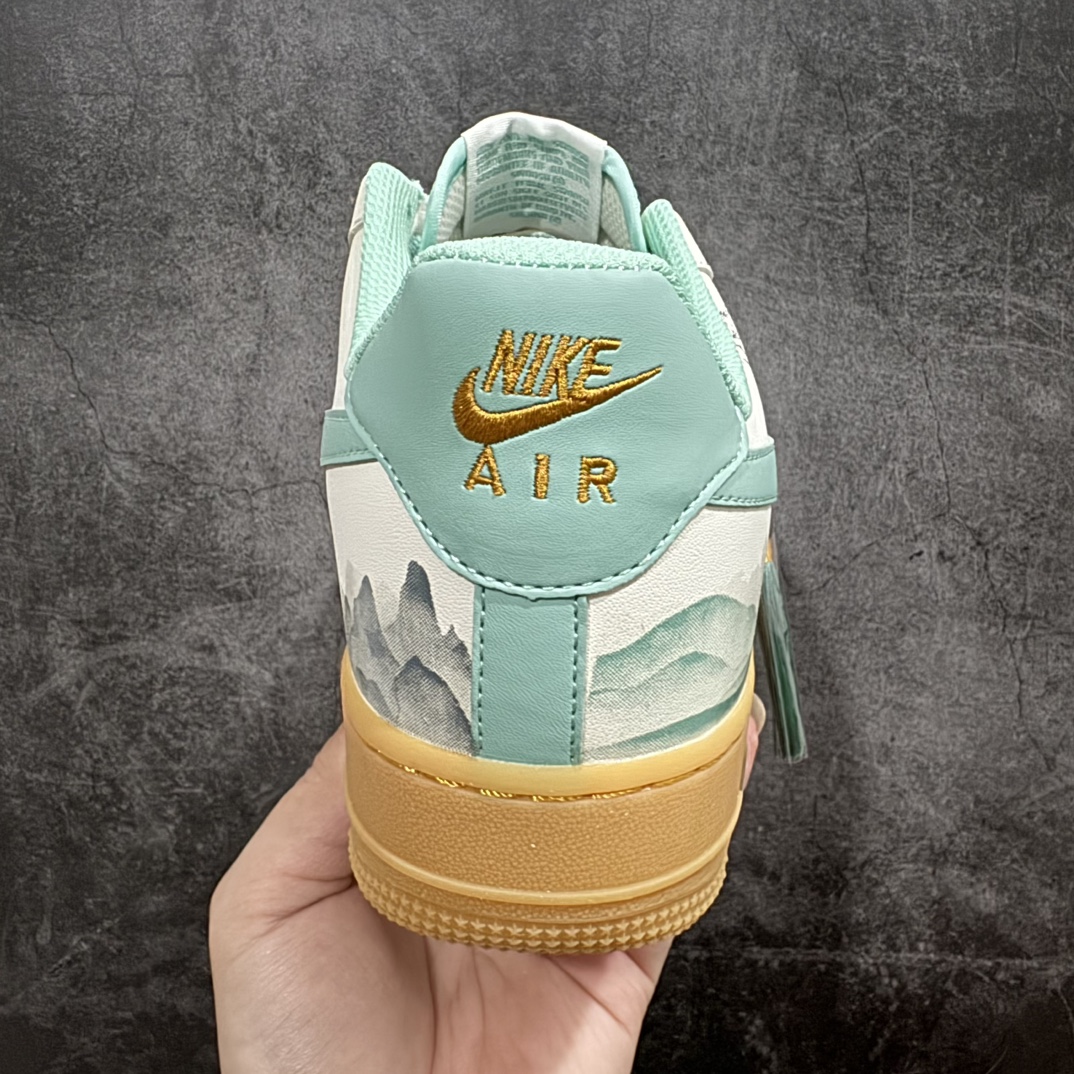 定制版 Nike Air Force 1 Low “青山翠”“Green hill” 国潮风格 青山翠影连 XC2351-550