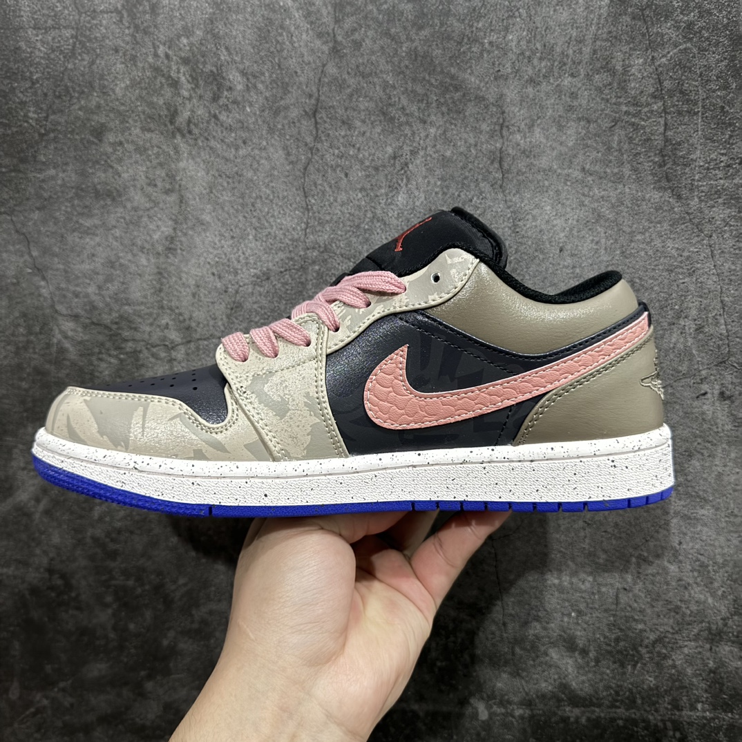 FS原盒版 Air Jordan AJ1 Low 熊猫恶作剧-沙地之心 553558-154