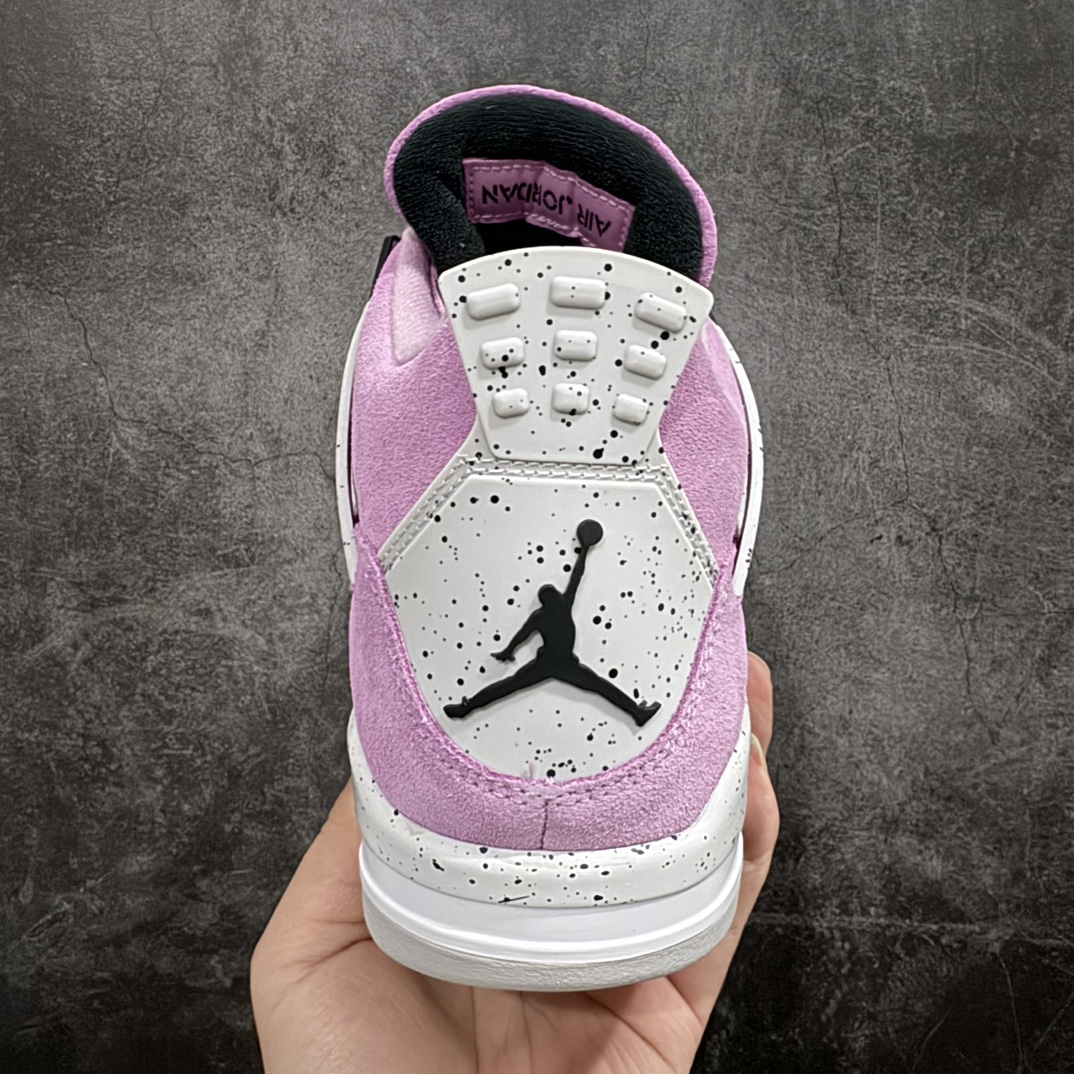 老DT纯原 Air Jordan 4 Retro ”Orchid” 粉黑麂皮 AJ4 乔丹4代 猛男粉AQ9129-501