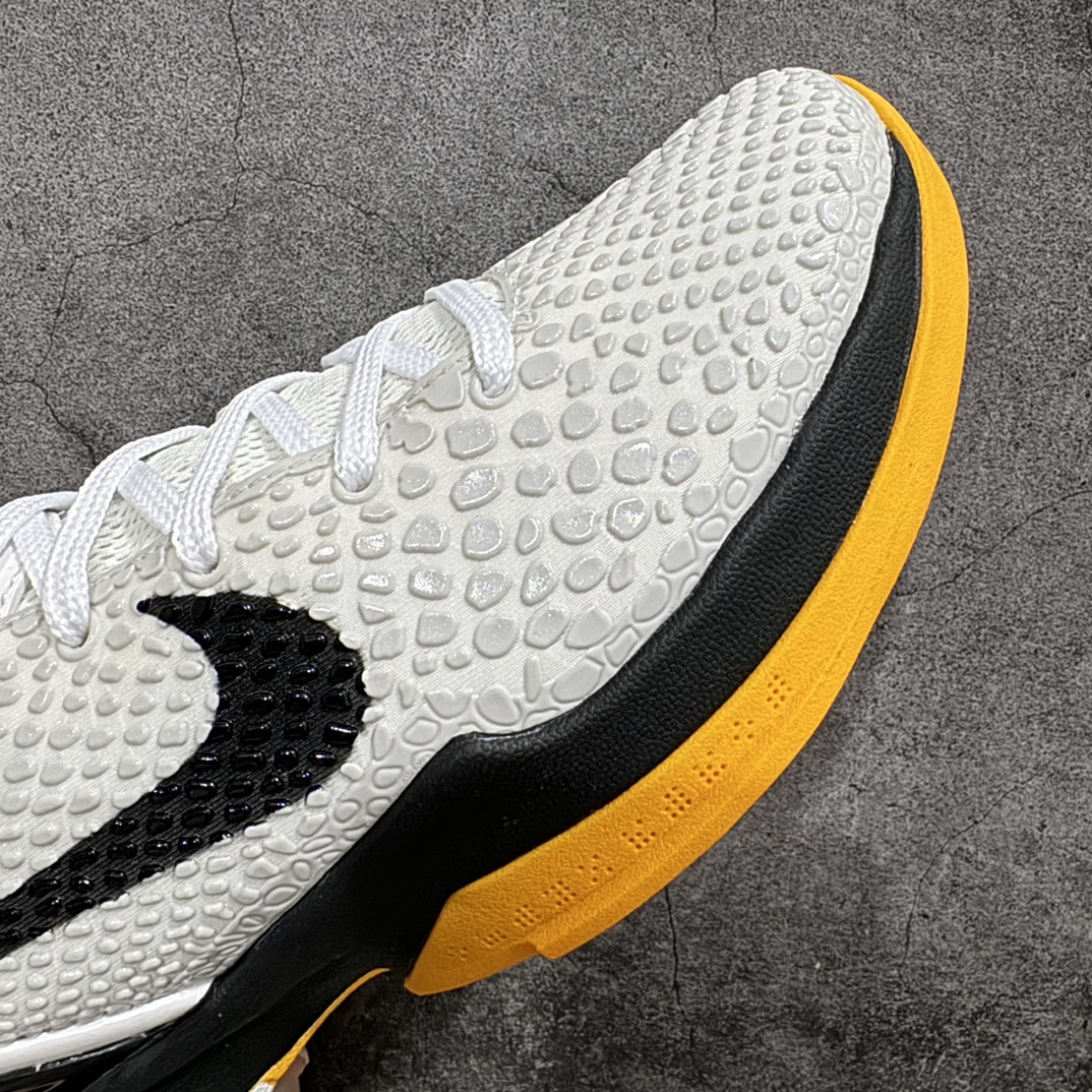 图片[6]-【BD版本】NK Zoom Kobe 6 科比六代签名实战篮球鞋 季后赛白黄 CW2190-100n市场唯一完美复刻公司货版本前掌超大Zoom Turbo 气垫 后掌EVA缓震真正的原汁原味 还原ZP脚感 全身鞋材卡料色独家定制唯一正确喷漆工艺Swoosh正确凹凸蛇鳞工艺 正确鞋面效果内全置真动飞态线 独立原厂模具最大尺码达到48.5码 支持各种高强度实战 无需担心  尺码：40 40.5 41 42 42.5 43 44 44.5 45 46 47.5 48.5 脚宽建议买大半码 科比系列前掌偏窄 编码：SLM400430-莆田鞋批发中心