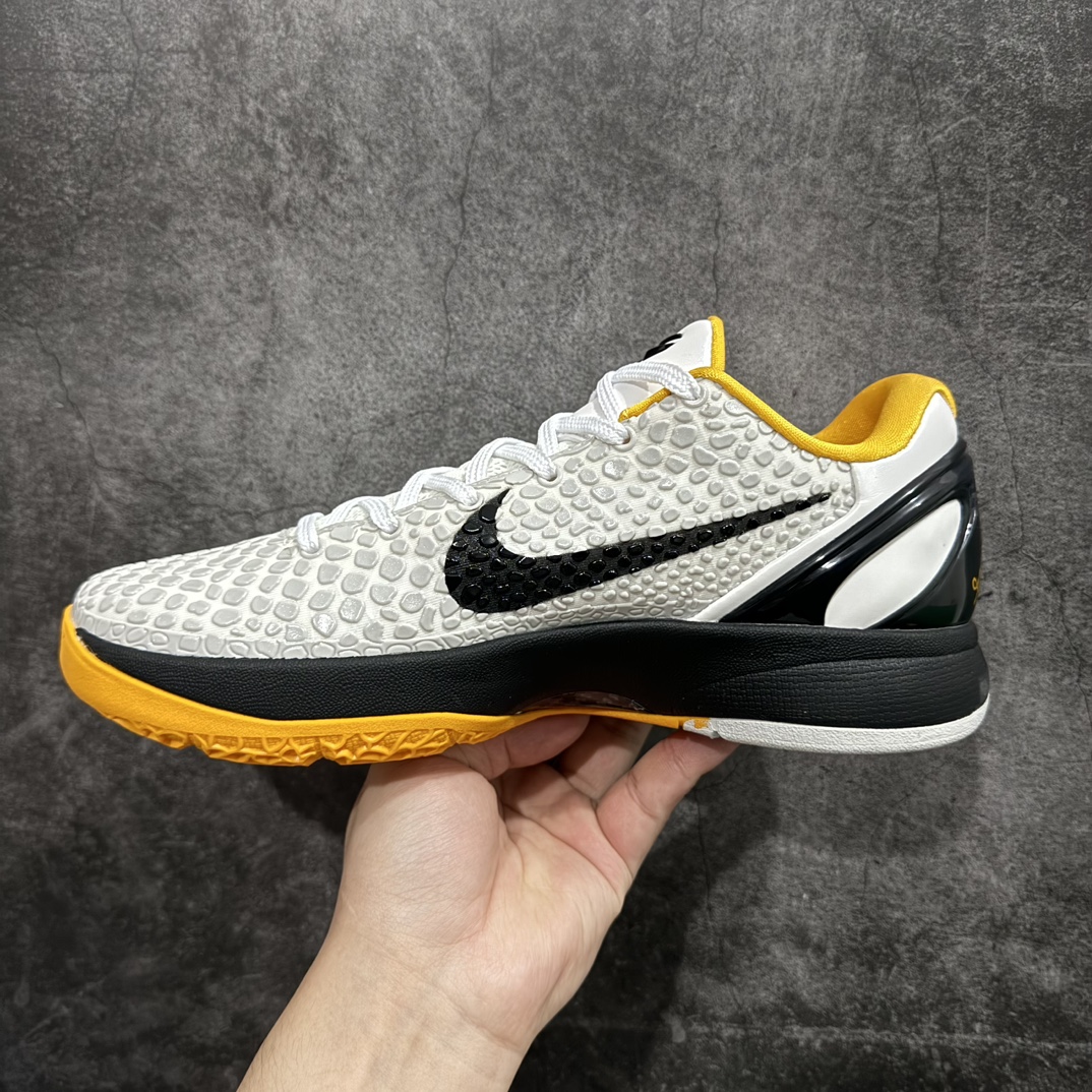 图片[2]-【BD版本】NK Zoom Kobe 6 科比六代签名实战篮球鞋 季后赛白黄 CW2190-100n市场唯一完美复刻公司货版本前掌超大Zoom Turbo 气垫 后掌EVA缓震真正的原汁原味 还原ZP脚感 全身鞋材卡料色独家定制唯一正确喷漆工艺Swoosh正确凹凸蛇鳞工艺 正确鞋面效果内全置真动飞态线 独立原厂模具最大尺码达到48.5码 支持各种高强度实战 无需担心  尺码：40 40.5 41 42 42.5 43 44 44.5 45 46 47.5 48.5 脚宽建议买大半码 科比系列前掌偏窄 编码：SLM400430-莆田鞋批发中心