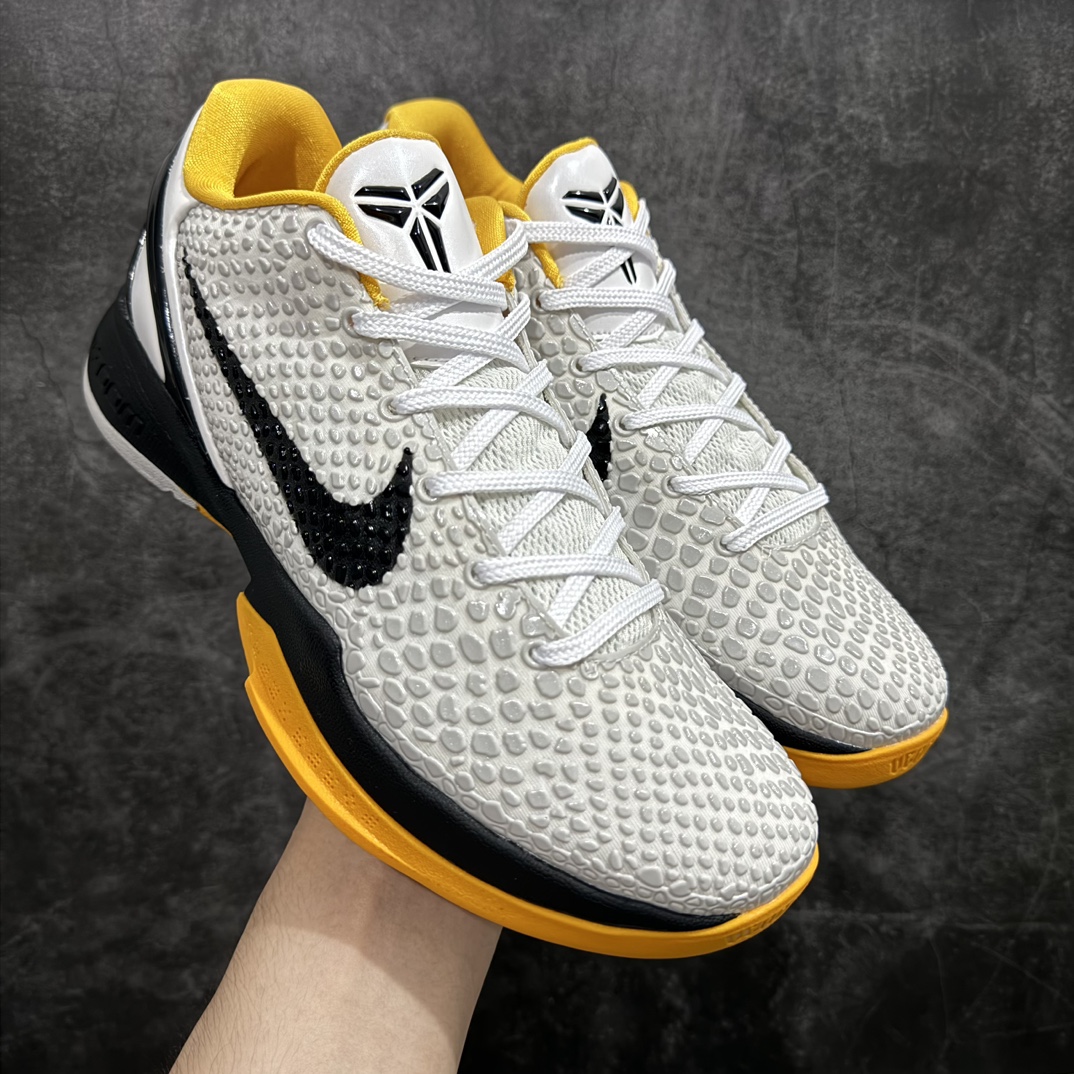 【BD版本】NK Zoom Kobe 6 科比六代签名实战篮球鞋 季后赛白黄 CW2190-100n市场唯一完美复刻公司货版本前掌超大Zoom Turbo 气垫 后掌EVA缓震真正的原汁原味 还原ZP脚感 全身鞋材卡料色独家定制唯一正确喷漆工艺Swoosh正确凹凸蛇鳞工艺 正确鞋面效果内全置真动飞态线 独立原厂模具最大尺码达到48.5码 支持各种高强度实战 无需担心  尺码：40 40.5 41 42 42.5 43 44 44.5 45 46 47.5 48.5 脚宽建议买大半码 科比系列前掌偏窄 编码：SLM400430-鞋库