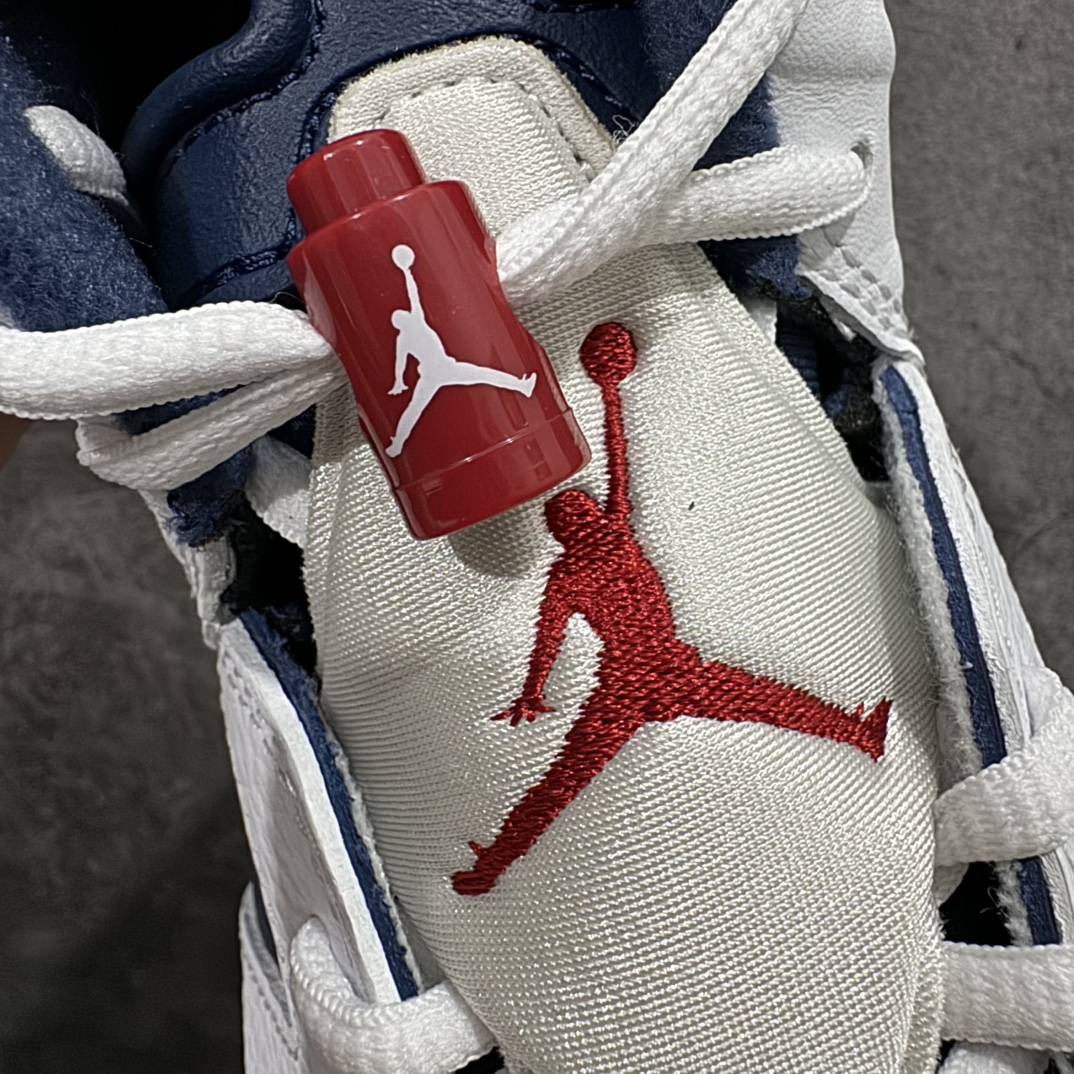 图片[7]-【Ljr特供】Air Jordan AJ6 Retro \”Olympic\” 奥运白蓝2024 CT8529-164全新改良批次 圈内最强倒钩系列 恪守真诚 承诺混一赔十 高端零售裸鞋圈特供批次 SZ原厂全套原楦原纸板冲刀磨具开发 原厂皮料加持 原厂港宝加持定型后跟R度完美 同源原厂电绣 飞翼针数密度立体效果一致 百分百一致原鞋 原厂拉帮工艺 针距密度一致 后跟弧度收口自然不对折 极致一眼正品既视感 进口玻璃冲刀皮料裁剪零毛边 全鞋电脑针车工艺 品控清洁度最高QC检验标准 免检产品 原厂订购鞋盒、鞋标、防尘纸、鞋撑、鞋带 追求极致的原厂味道n SIZE：40.5 41 42 42.5 43 44 44.5 45 46 47.5 48.5 编码：LJ510530-鞋库