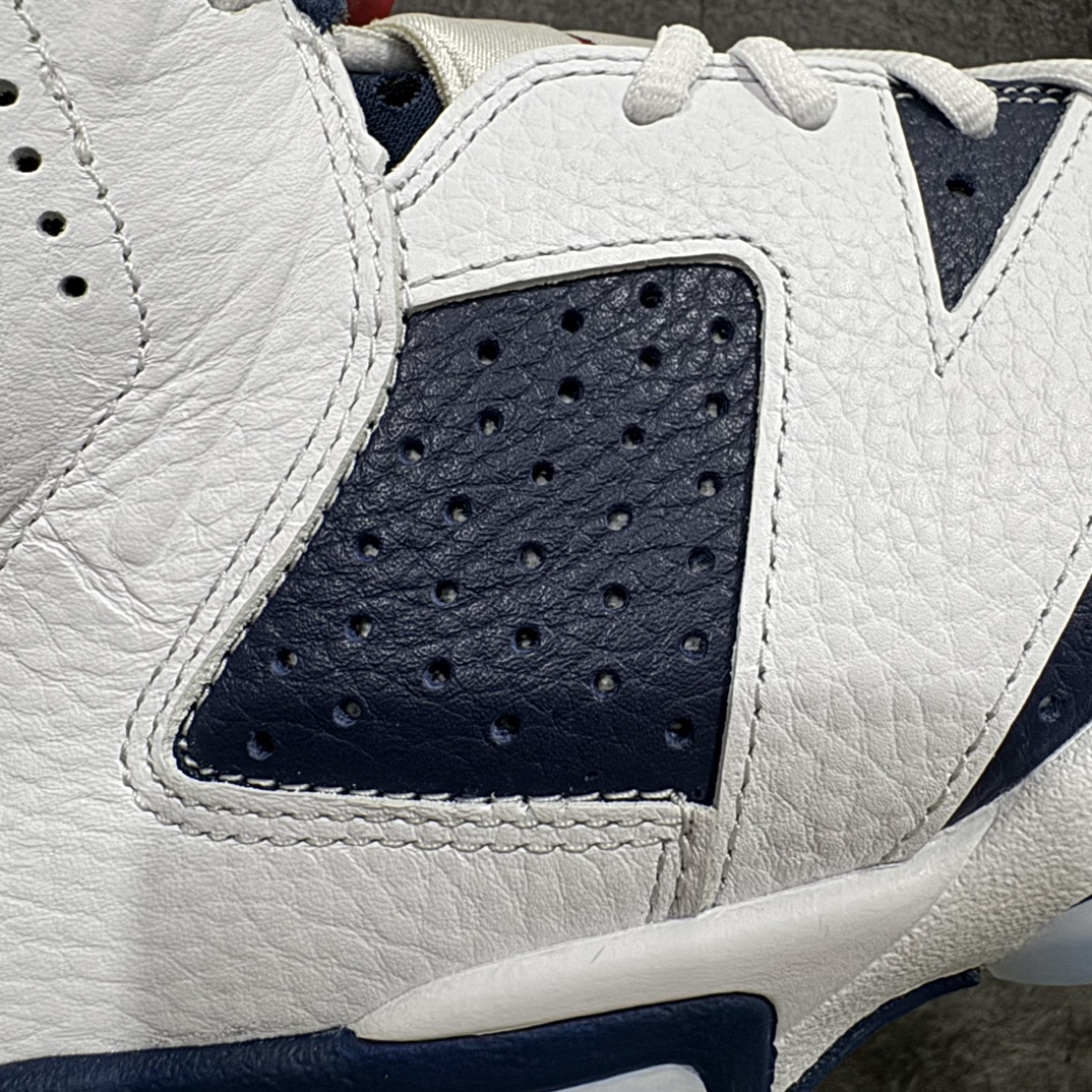 图片[4]-【Ljr特供】Air Jordan AJ6 Retro \”Olympic\” 奥运白蓝2024 CT8529-164全新改良批次 圈内最强倒钩系列 恪守真诚 承诺混一赔十 高端零售裸鞋圈特供批次 SZ原厂全套原楦原纸板冲刀磨具开发 原厂皮料加持 原厂港宝加持定型后跟R度完美 同源原厂电绣 飞翼针数密度立体效果一致 百分百一致原鞋 原厂拉帮工艺 针距密度一致 后跟弧度收口自然不对折 极致一眼正品既视感 进口玻璃冲刀皮料裁剪零毛边 全鞋电脑针车工艺 品控清洁度最高QC检验标准 免检产品 原厂订购鞋盒、鞋标、防尘纸、鞋撑、鞋带 追求极致的原厂味道n SIZE：40.5 41 42 42.5 43 44 44.5 45 46 47.5 48.5 编码：LJ510530-鞋库