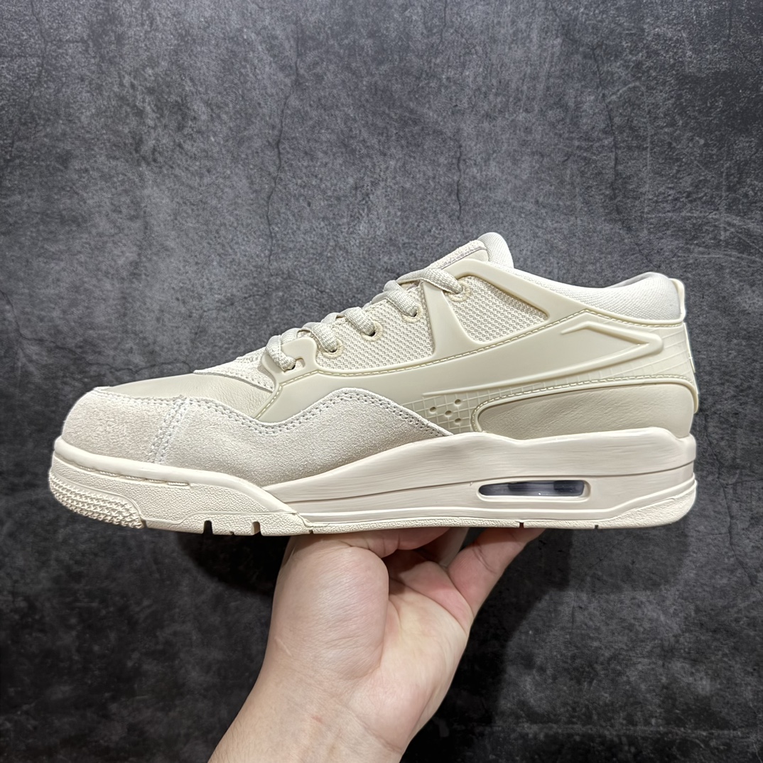 纯原版 Air Jordan AJ4 RM 重制版低帮复古篮球鞋 米白FQ7940-200