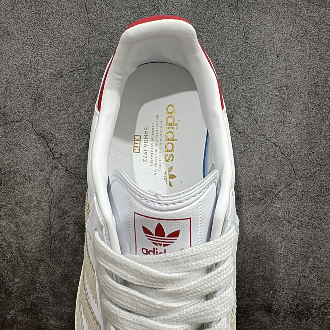 PB纯原 Kith x AD Original Samba OG 复古经典轻便板鞋 联名白红 GY2544