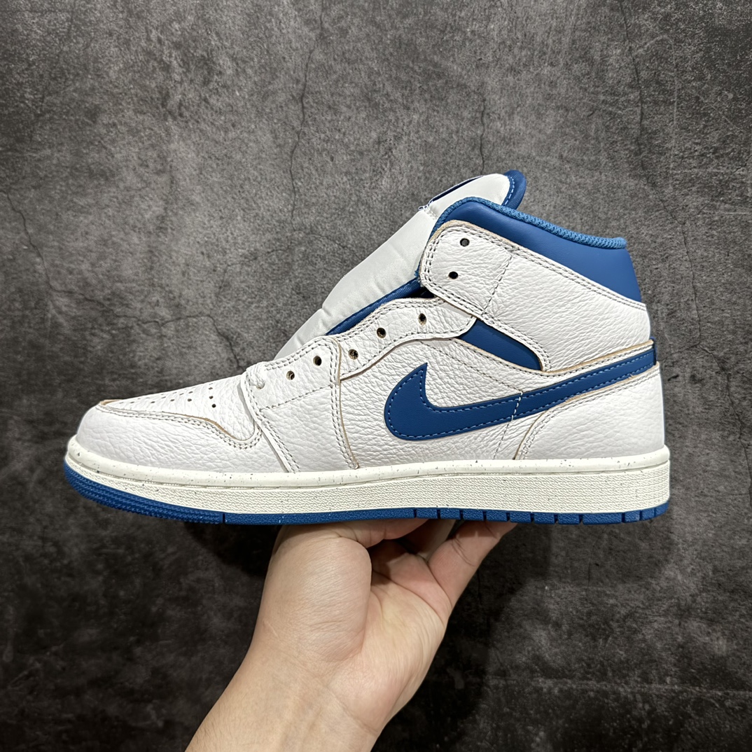 DT纯原 Air Jordan AJ1 Mid 中帮 白蓝 FN5215-141