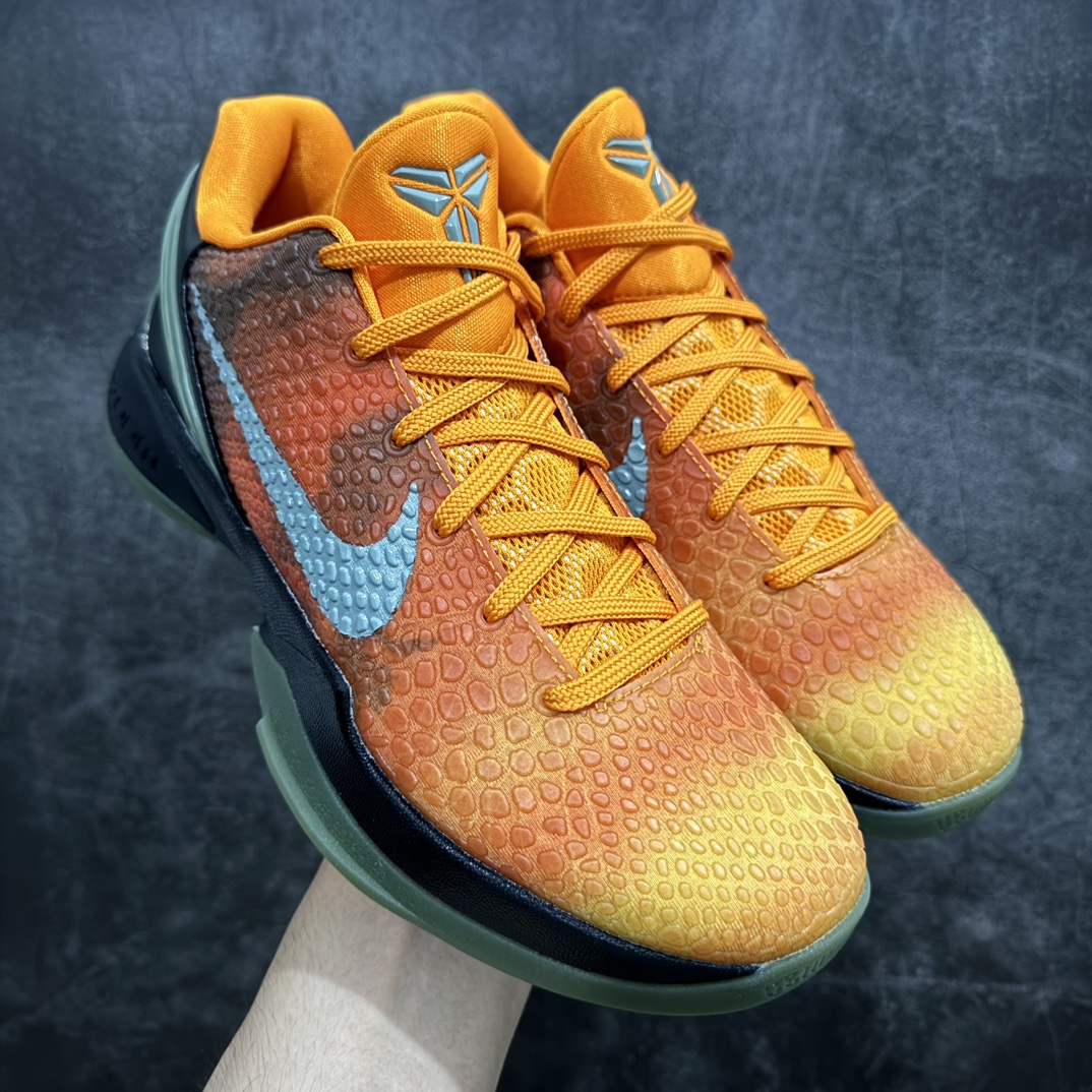 【GX版】复刻天花板 NK Zoom Kobe 6 Protro 科比六代 落日 448693-800nn完美复刻公司货 前掌超大Zoom Turbo气垫后掌EVA缓震 真正的原汁原味 还原ZP脚感全身鞋材卡料色独家定制 唯一正确喷漆工艺Swoosh 正确凹凸蛇鳞工艺 正确鞋面渐变效果 内全置真动飞态线 独立原厂模具 最大尺码达到48.5码 首批不拼图大几率过验 亲测已过 支持各种高强度实战  尺码：40 40.5 41 42 42.5 43 44 44.5 45 45.5 46 47.5 48.5 49.6 50.5 编码：SL620640-鞋库