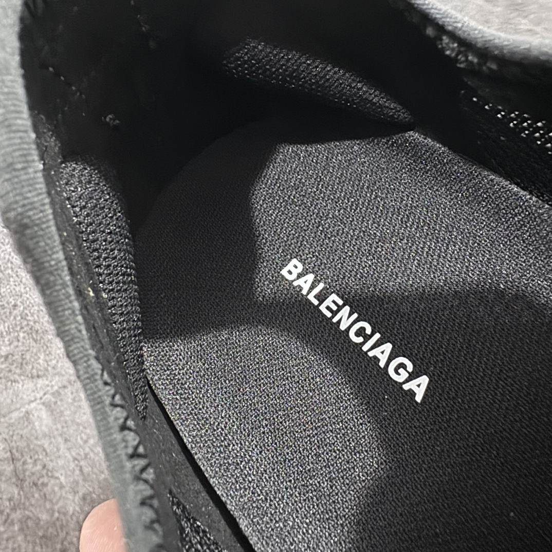 X版纯原BALENCIAGACIRCUIT巴黎世家圆头系带LOGO印花低帮老爹鞋黑色全套原纸板楦头开发最